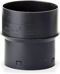STABILO Sanitaer DN100-DN110 Átmeneti Idom - Fekete PP Műanyag Lefolyócső Csatlakozó KG-HT Csövekhez, 100mm, Vízelvezető Rendszerekhez 1