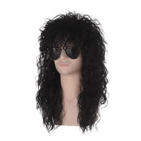 Fekete Mullet Paróka - 70-80-as Évek Retro Rock Punk Stílus 2