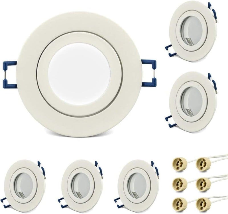 Süllyeszthető GU10 LED spotlámpa keret szett, 3 darabos