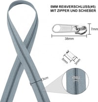 ZITFRI 12 méteres végtelen cipzár szett, 30 db, többszínű 2