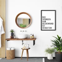 1M Fürdőszoba Dekoráció Poszter - Fekete Fehér Fali Kép - Minőségi Nyomat - Toalett WC Dekor - A4 Méret 4