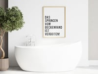 1M Fürdőszoba Dekoráció Poszter - Fekete Fehér Fali Kép - Minőségi Nyomat - Toalett WC Dekor - A4 Méret 6