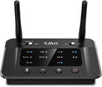 1Mii B03 Bluetooth 5.0 adó-vevő TV-hez - 50m hatótáv, kettős kapcsolat, HiFi hangminőség, alacsony késleltetés, optikai és AUX csatlakozás 1
