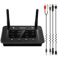 1Mii B03 Bluetooth 5.3 vysielač a prijímač pre TV, aptX HD, optický/AUX/RCA, pre 2 slúchadlá 2