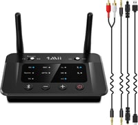 1Mii B03 Bluetooth 5.3 Adó-Vevő TV-hez, aptX HD, Optikai/AUX/RCA, 2 Fejhallgatóhoz 1
