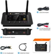 1Mii B03Pro Bluetooth 5.3 adó-vevő 2 fejhallgatóhoz, HiFi adapter DAC-kal 8