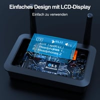 1Mii B03Pro+ Bluetooth 5.3 adó-vevő OLED kijelzővel, LDAC aptX HD, optikai RCA AUX csatlakozás 3