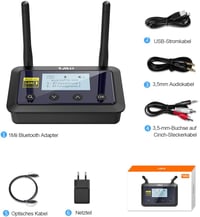 1Mii B03Pro+ Bluetooth 5.3 adó-vevő OLED kijelzővel, LDAC aptX HD, optikai RCA AUX csatlakozás 7