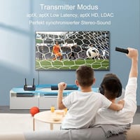 1Mii B03Pro+ Bluetooth 5.3 adó-vevő OLED kijelzővel, LDAC aptX HD, optikai RCA AUX csatlakozás 4