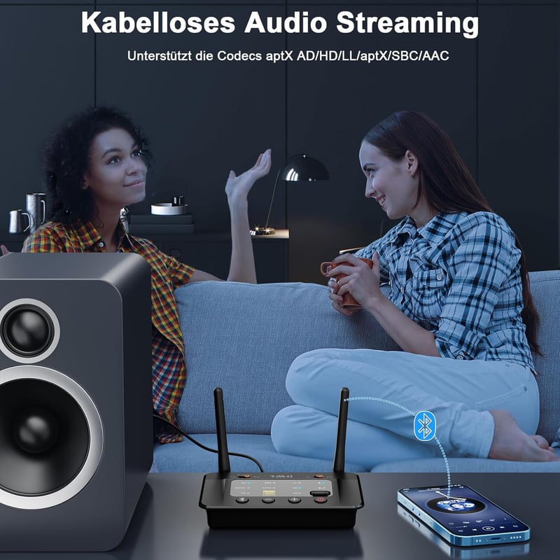 1Mii B03S Bluetooth 5.3 HiFi adapter USB-DAC optikai RCA AUX csatlakozóval
