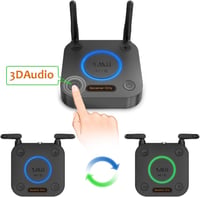 1Mii B06Pro Bluetooth vevő 60m hatótávval - HiFi 3D hangzás, optikai/AUX/koaxiális csatlakozás, hangerőszabályzás, kék 7