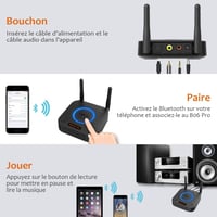1Mii B06Pro Bluetooth vevő 60m hatótávval - HiFi 3D hangzás, optikai/AUX/koaxiális csatlakozás, hangerőszabályzás, kék 6