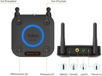 1Mii B06Pro Bluetooth vevő 60m hatótávval - HiFi 3D hangzás, optikai/AUX/koaxiális csatlakozás, hangerőszabályzás, kék 5