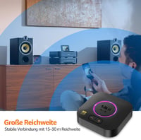 1Mii B06S Plus Bluetooth 5.3 HiFi audió vevő LDAC aptX HD és LL RCA és 3,5 mm jack hangerőszabállyal sztereó hangszóróhoz és erősítőhöz 5