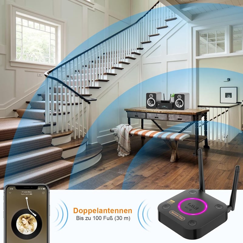 1Mii B06Ultra Bluetooth 5.2 vevő LDAC Hi-Res audiofil DAC-kal és aptX HD támogatással