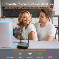 1Mii B06Ultra Bluetooth 5.2 vevő LDAC Hi-Res audiofil DAC-kal és aptX HD támogatással 3