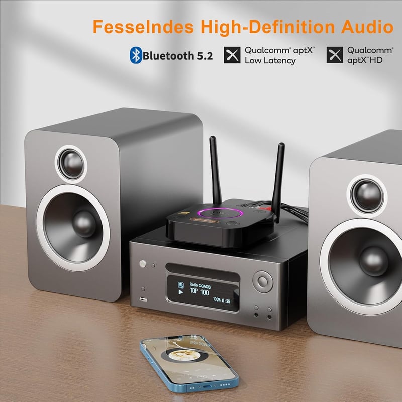 1Mii B06Ultra Bluetooth 5.2 vevő LDAC Hi-Res audiofil DAC-kal és aptX HD támogatással