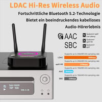1Mii B06Ultra Bluetooth 5.2 vevő LDAC Hi-Res audiofil DAC-kal és aptX HD támogatással 2