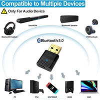 1Mii Bluetooth 5.2 Adapter PC és PS4/PS5 Konzolokhoz - USB Dongle aptX Alacsony Késleltetéssel Fejhallgatók és Hangszórók Csatlakoztatásához 2