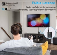 1Mii Bluetooth 5.2 Vezeték nélküli Adó-Vevő TV-hez aptX Low Latency HD Hanggal 2