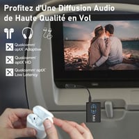 1Mii Bluetooth 5.2 Vezeték nélküli Adó-Vevő TV-hez aptX Low Latency HD Hanggal 5