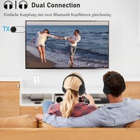 1Mii Bluetooth 5.3 adapter TV-hez, 2 az 1-ben adó-vevő, aptX HD vezeték nélküli audio 4
