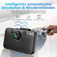 1Mii CarEcho MK02 Bluetooth autós kihangosító, 5W hangszóró, 35 órás akkumulátor 4