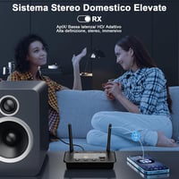 1Mii Bluetooth 5.3 TV Adó 2 Fejhallgatóhoz - HiFi Audió Adapter aptX-LL/HD Támogatással, ESS DAC Chippel, Optikai/3.5mm/RCA Csatlakozással,  4