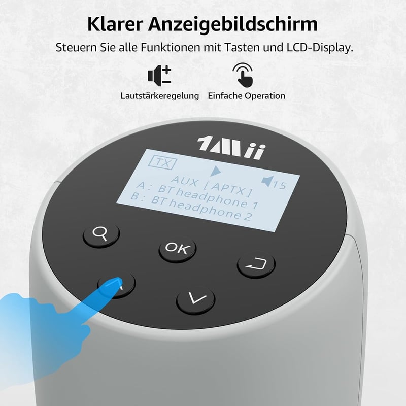 1Mii DS70 Bluetooth audio adó TV-hez vezeték nélküli fejhallgatóhoz aptX HD