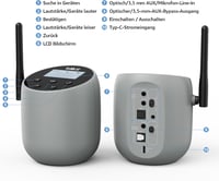 1Mii DS70 Bluetooth audio adó TV-hez vezeték nélküli fejhallgatóhoz aptX HD 6