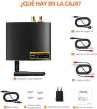 1Mii Lavaudio DS200Pro Bluetooth 5.0 HiFi vevőegység sztereó rendszerekhez - AptX HD és LDAC támogatás, RCA/optikai kimenet, 30m hatótáv 6