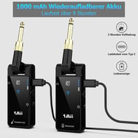 1Mii M2 Wireless 5.8GHz gitár adó-vevő rendszer 8 órás üzemidővel 4