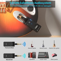 1Mii M2 Wireless 5.8GHz gitár adó-vevő rendszer 8 órás üzemidővel 5