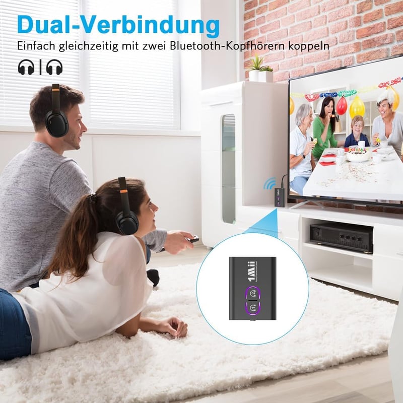 1Mii ML300 Bluetooth 5.3 Adapter aptX HD Vezeték Nélküli Adó-Vevő 2 Fejhallgatóhoz
