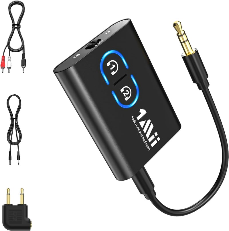 1Mii ML300 Bluetooth 5.3 Adapter aptX HD Vezeték Nélküli Adó-Vevő 2 Fejhallgatóhoz