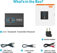 1Mii ML300 Bluetooth 5.3 Adapter aptX HD Vezeték Nélküli Adó-Vevő 2 Fejhallgatóhoz 8