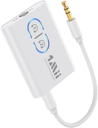 1Mii ML300 Bluetooth 5.3 Adapter Két Fejhallgatóhoz, aptX Low Latency, 3.5mm Jack Splitter 1