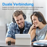 1Mii ML302+ Bluetooth 5.3 adó vevő TV és sztereóhoz, AUX 3,5 mm és RCA audio adapter, aptX LL HD Adaptive, kettős kapcsolat, 30 óra 6