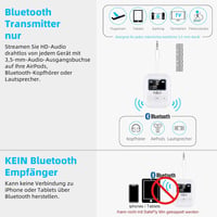 1Mii SafeFly Min Bluetooth 5.3 Adó Fejhallgatókhoz - Kettős Csatlakozás, OLED Kijelző, 25 Órás Üzemidő, AptX Alacsony Késleltetés, Repülőgép 8