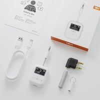 1Mii SafeFly Min Bluetooth 5.3 Adó Fejhallgatókhoz - Kettős Csatlakozás, OLED Kijelző, 25 Órás Üzemidő, AptX Alacsony Késleltetés, Repülőgép 9