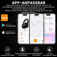 1Mii Y8+ Bluetooth slúchadlá s potlačením hluku, LDAC Hi-Res Audio, 75 hodín výdrže batérie, skladacie, cez uši (Over-Ear), čierne 8