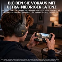 1Mii Y8+ Bluetooth slúchadlá s potlačením hluku, LDAC Hi-Res Audio, 75 hodín výdrže batérie, skladacie, cez uši (Over-Ear), čierne 2