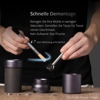 1Zpresso J-Ultra ručni mlin za kavu, Iron Gray, s konusnim noževima, sklopivom ručkom, magnetskom posudom za mljevenu kavu, kapacitet 40 g, numeričko podešavanje finoće mljevenja, za espresso 6