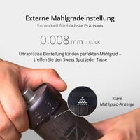 1Zpresso J-Ultra ručni mlin za kavu, Iron Gray, s konusnim noževima, sklopivom ručkom, magnetskom posudom za mljevenu kavu, kapacitet 40 g, numeričko podešavanje finoće mljevenja, za espresso 3