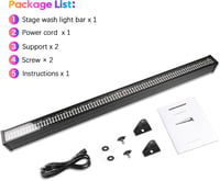 2 db U`King RGBW Fényvető - 336 LED-es Színpadi Világítás, DMX512 Vezérlés, Stroboszkóp Effekt, Disco Fénysor Bulikhoz, Esküvőkre,  7
