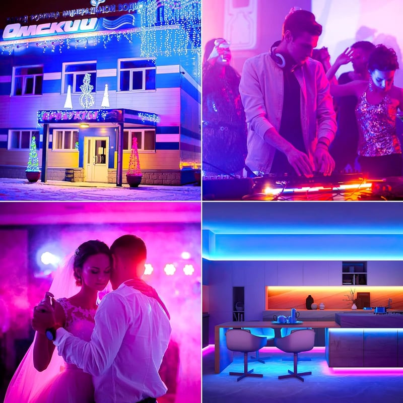 2 db U`King RGBW Fényvető - 336 LED-es Színpadi Világítás, DMX512 Vezérlés, Stroboszkóp Effekt, Disco Fénysor Bulikhoz, Esküvőkre, 