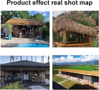 2. Generációs Műpálma Gyékény Tetőpanel - 30 db Sárga, PE Anyagú, Időjárásálló, Karbantartásmentes Tiki Bár, Kerti Pavilon, Hawaii Stílusú  7