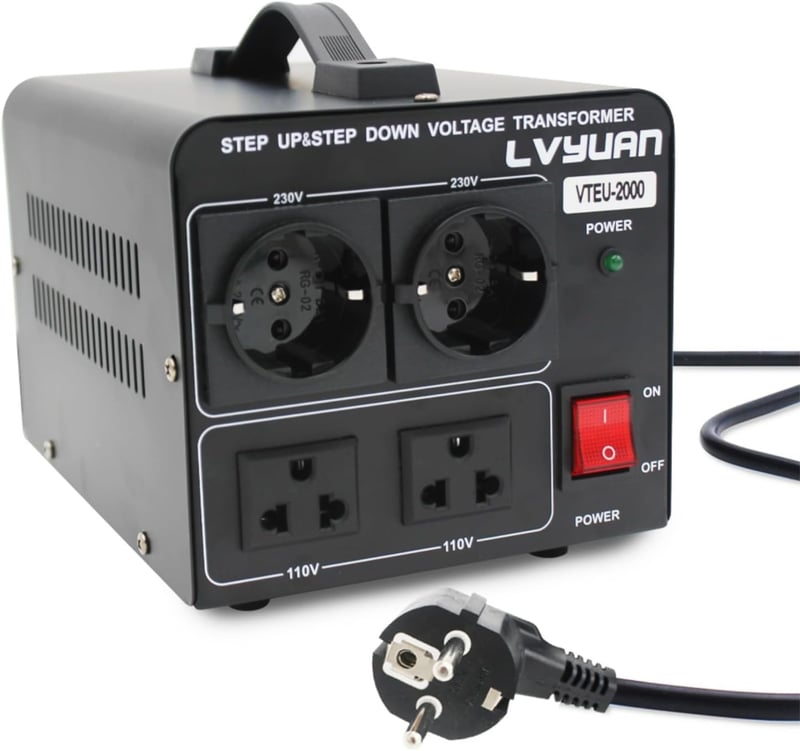 2000VA Feszültségátalakító 220V/110V Transzformátor