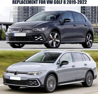 Car Tükör Borítás - VW Golf 8 MK8 (2019-2022) Kompatibilis Visszapillantó Tükör Burkolat Szett - Fekete Karbon Mintás ABS Műanyag - Könnyen 7