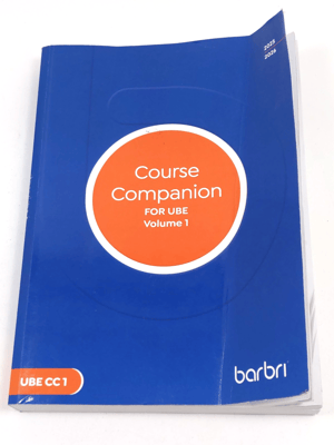Barbri 2025-2026 UBE Course Companion 1. kötet - Jogi Vizsgafelkészítő Tankönyv az Egységes Ügyvédi Vizsgához (UBE CC1) - Használt